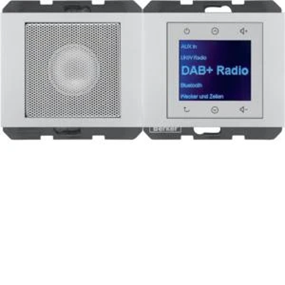 BERKER K.5 Radio Touch DAB+ z Bluetooth z głośnikiem aluminium mat lakierowany