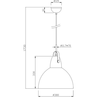 CANDE Lampa wisząca E27 IP20 chrom