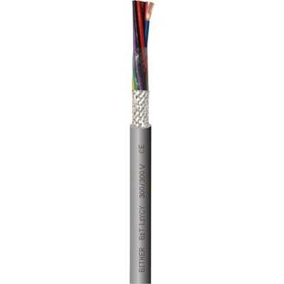 Ekranowany kabel sterowniczy giętkie żyły kolorowe LiYCY 300/300V 4x0,5