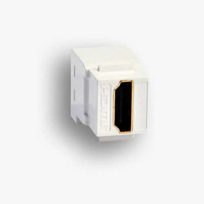 Gniazdo keystone typu HDMI żeńskie, kolor biały
