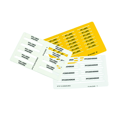 Karty z etykietami o długośći 21 mm na przewody, białe (25x21 szt.)