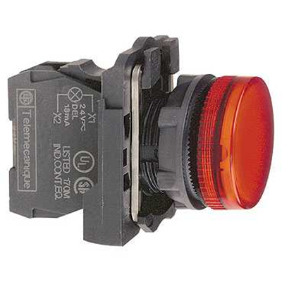 Lampka sygnalizacyjna czerwona LED 230-240V plastikowa typowa