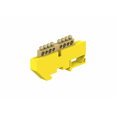 Listwa zaciskowa ochronna 8-modułowa 4x16 mm2 + 4x10mm2 żółta