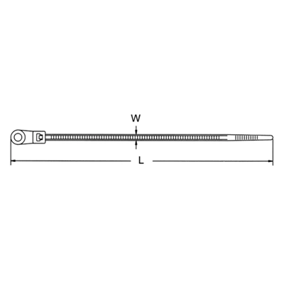 Opaska kablowa 398x7,9 mm z oczkiem biała