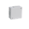 PF Puszka natynkowa z dławnicami gumowymi 4-wlotowa 86x86x40mm IP55 dekiel na 2 wkręty biała