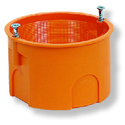 Puszka podtynkowa z wkrętami Z60KFw fi60mm płytka pomarańczowa
