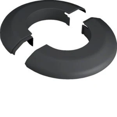 Rozeta z polipropylenu do osłony elastycznej, okrągłej, czarna