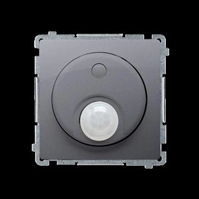 SIMON BASIC Łącznik z czujnikiem ruchu z zabezpieczeniem (moduł) 20–500W srebrny mat