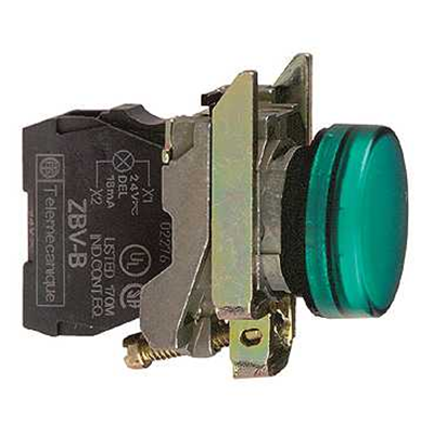 Wskaźnik świetlny LED, 230-240V, zielony