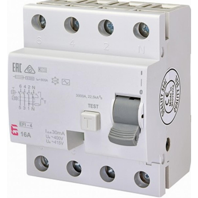Wyłącznik ochronny różnicowo-prądowy EFI-4 63/0,03A, AC