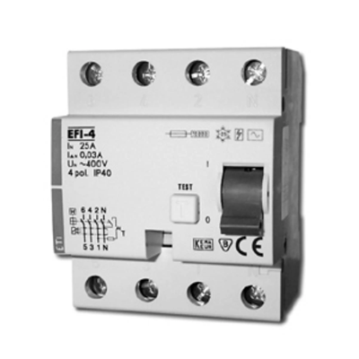 Wyłącznik ochronny różnicowo-prądowy EFI6-4 40/0, 03A, AC