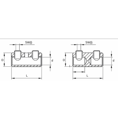 Złączka śrubowa aluminiowa zrywalna SPSR-6-35-SN (dla żyły 6-35mm2 RE, 6-25mm2RM)
