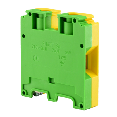 Złączka szynowa gwintowa ochronna 35,0mm² TS-35 żółto-zielona 4szt.