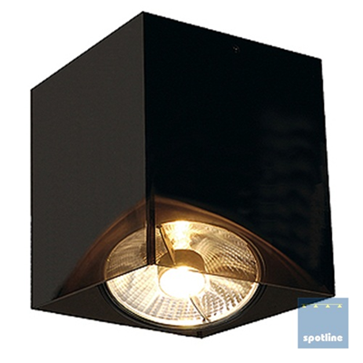 Arcylbox Lampa sufitowa czarny transparentny