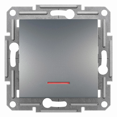ASFORA Przycisk bez ramki z podświetleniem zaciski śrubowe stalowy