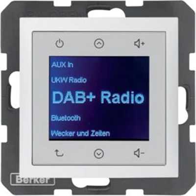 BERKER B.KWADRAT/B.3/B.7 Radio Touch DAB+ z Bluetooth biały mat