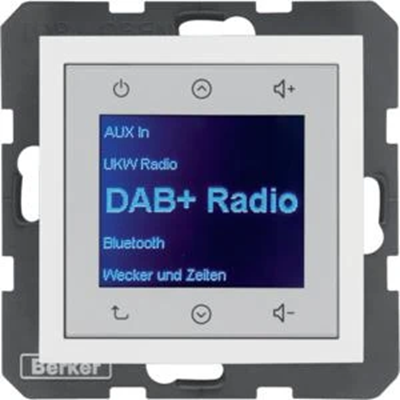 BERKER B.KWADRAT/B.3/B.7 Radio Touch DAB+ z Bluetooth biały połysk