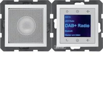 BERKER B.KWADRAT/B.3/B.7 Radio Touch DAB+ z Bluetooth z głośnikiem biały mat