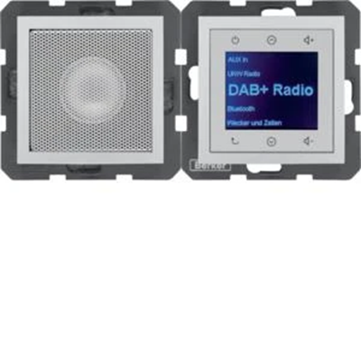BERKER B.KWADRAT/B.3/B.7 Radio Touch DAB+ z głośnikiem aluminium mat lakierowany