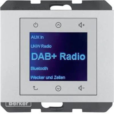 BERKER K.5 Radio Touch DAB+ z Bluetooth aluminium mat lakierowany