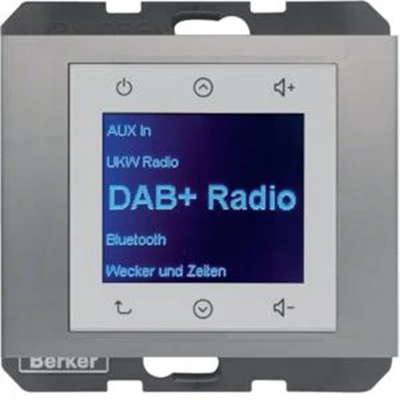 BERKER K.5 Radio Touch DAB+ z Bluetooth stal szlachetna mat lakierowany