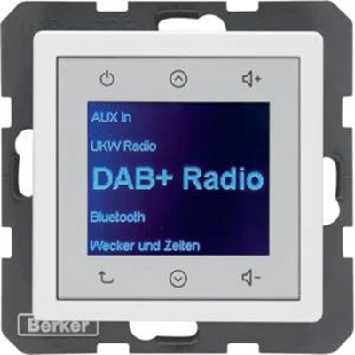 BERKER Q.1/Q.3/Q.7 Radio Touch DAB+ biały aksamit