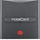 B.KWADRAT/B.3/B.7 Nasadka z nadrukiem i czerwoną soczewką do łącznika na kartę hotelową antracytowa