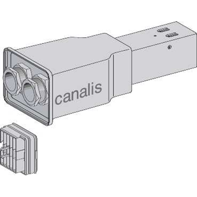 Canalis KB kaseta zasilająca 3L+N+PE lewa biała metalowa 40A 1 obwód