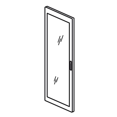 Drzwi profilowane transparentne 1800 x 725