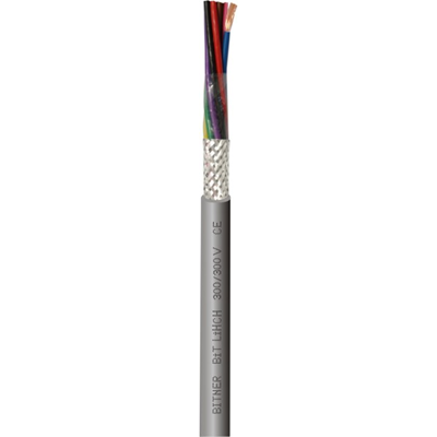 Ekranowany, bezhalogenow kabel sterowniczy giętki, żyły kolorowe BiT LIHCH 300/300V