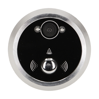 Elektroniczny wizjer do drzwi 3,5" z dzwonkiem, podświetleniem nocnym, zoomem i funkcją nagrywania na kartę Micro SD, bateryjny, czarny