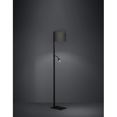 FOLIGNO Lampa podłogowa 180cm 40W+3,5W 3000K 380lm "E27+LED zintegrowany IP20 czarny