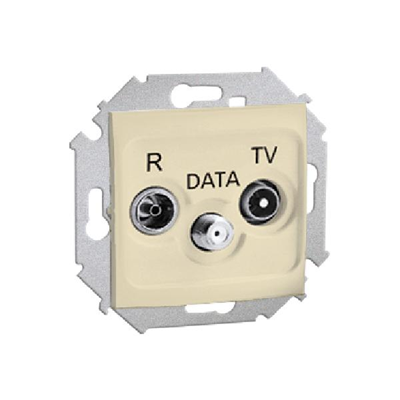 Gniazdo antenowe R-TV-DATA (moduł) beż