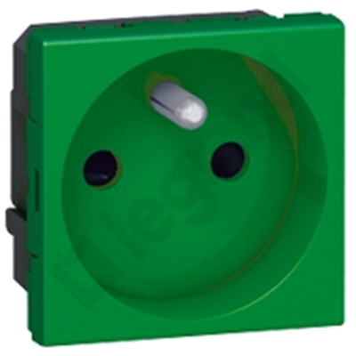 Gniazdo elektryczne pojedyncze kolor zielony