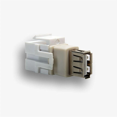 Gniazdo keystone typu USB typ A żeńskie, kolor biały