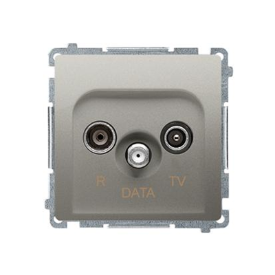 Gniazdo R-TV-DATA (moduł) satyna metalik