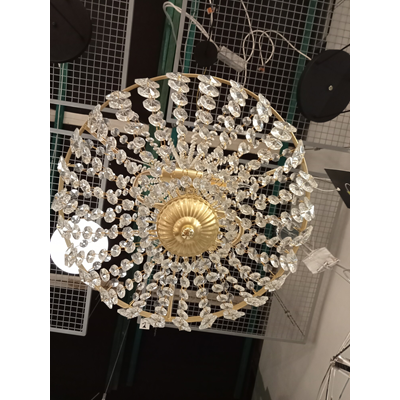 GRANSO Lampa wisząca 40cm złota szczotkowana