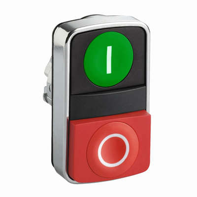 Harmony XB4 Główka przycisku podwójnego zielony/czerwony z samopowrotem metalowy