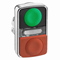 Harmony XB4 Napęd przycisku dwuklawiszowego płaski/wystający zielony/czerwony LED metalowy