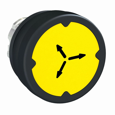 Harmony XB4 Przycisk płaski do pracyW trudnych warunkach Ø22 żółty metalowy okrągły