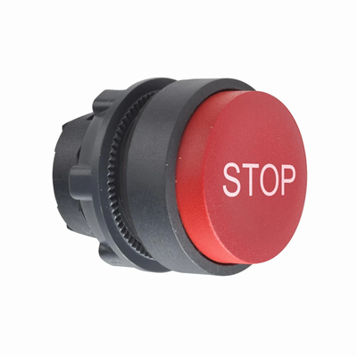 Harmony XB5 Główka przycisku wystającego z samoczynnym powrotem czerwona z oznaczeniam plastikowa