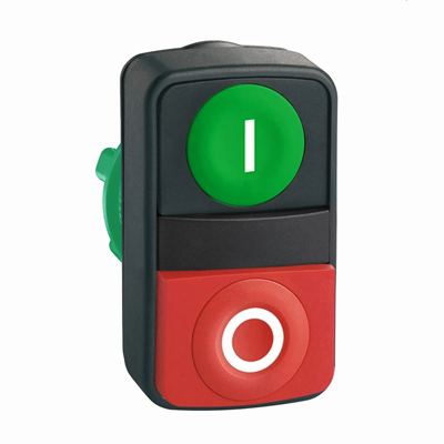 Harmony XB5 Napęd przycisku dwuklawiszowego płaski/wystający zielony/czerwony plastikowy