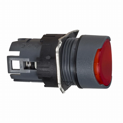 Harmony XB6 Przycisk płaski czerwony push push LED plastikowy okrągły