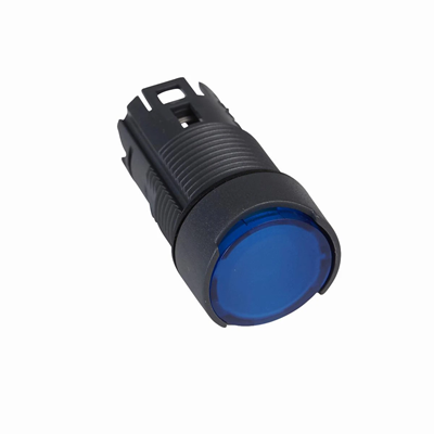 Harmony XB6 Przycisk płaski niebieski samopowrotny LED plastikowy okrągły