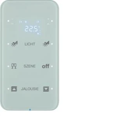 KNX SYSTEM R.1 Sensor dotykowy 3-krotny z regulatorem temperatury konfigurowalny szkło biały