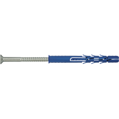 Kołek ramowy poliamidowy z ocynkowanym wkrętem FF1 8x120 mm z kołnieżem z łbem stożkowym, 50szt.