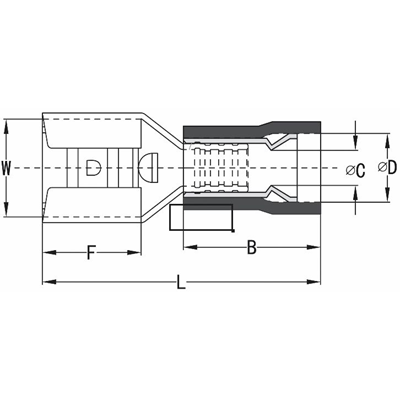 Końcówka konektorowa izolowana 0,5-1,5mm²