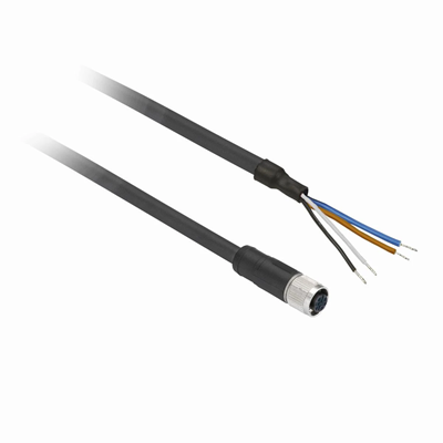 Konektor okablowany prosty żeński M12 5 pinów kabel 5m