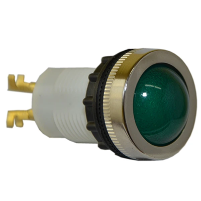 Lampka D22MS 24V-230V metalowa zielona
