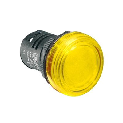 Lampka jednoczęściowa LED, żółta, 230VAC